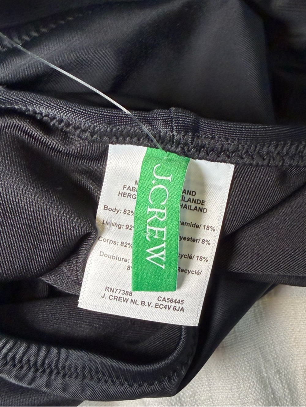 J Crew NWT Swim Scoop Back Swimsuit Size 8 Black - Picture 9 of 12